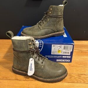 Birkenstock Bryson Shearling Hunter Green Women’s 7 Narrow